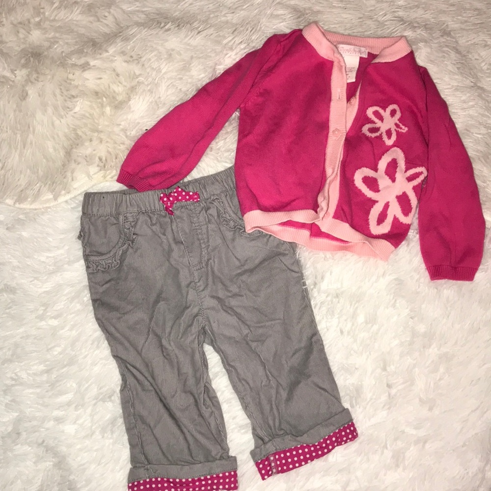 Corduroy and Sweater Set